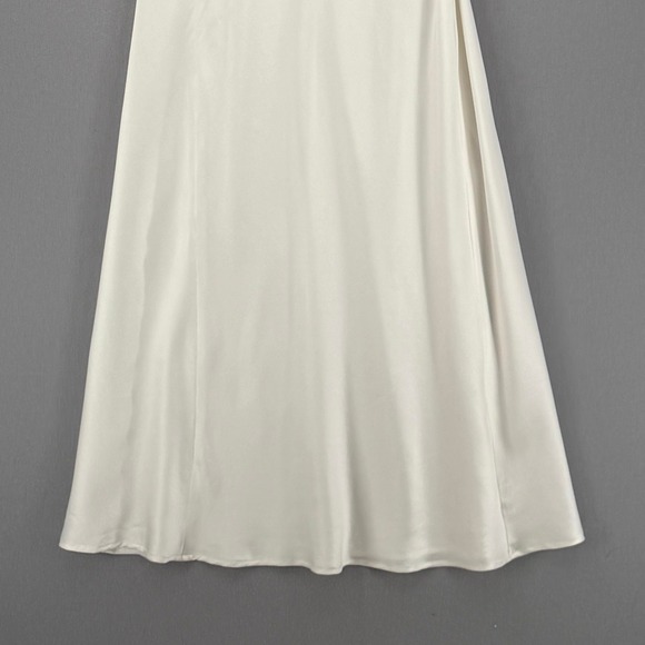 ENZA COSTA Strapless Silk Bias Maxi Dress Women Small Off White Quiet Luxury NEW - Picture 6 of 15